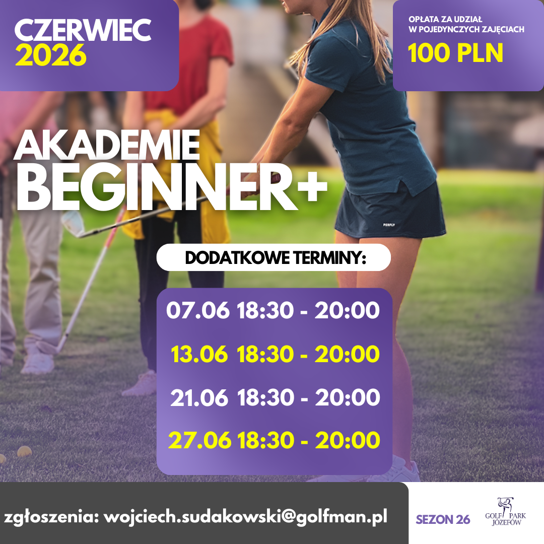 Dodatkowe terminy akademii Beginner + w czerwcu